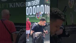 Bagpipes play at South Station in Boston