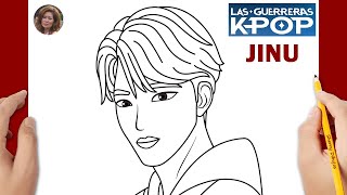 Como dibujar a Jinu facil | Las Guerreras KPop Dibujos | Dibujos Felices