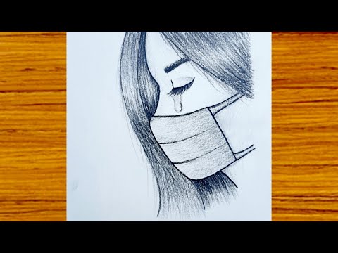 رسم سهل||رسم فتاة حزينة بطريقة سهلة للمبتدئين||تعلم رسم فتاة تبكي خطوة بخطوة