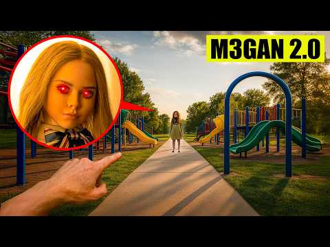 DRONE catches M3GAN DOLL ESCAPING in REAL LIFE! (it's a TRAP!) M3GAN 2.0