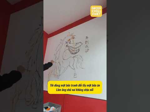 Tôi dùng một bức tranh đổi lấy một bữa ăn #diy #vetranh #decor #trending #shorts