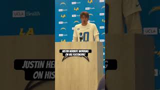 Justin Herbert working on his footwork!