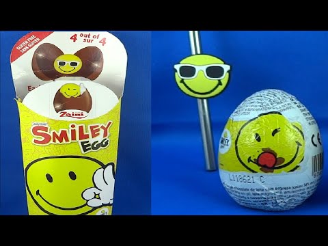 SMILEY EGG 4 Surprise Eggs Opening #222