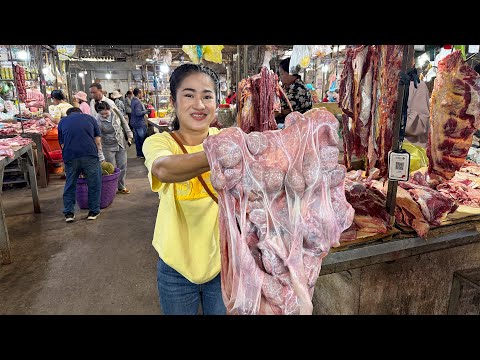 Market show: Have you ever cooked beef ovary before? - Delicious cow ovary cooking