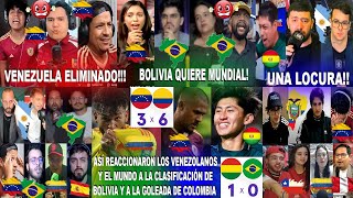 ASÍ REACCIONARON LOS VENEZOLANOS Y EL MUNDO AL VENEZUELA 3-6 COLOMBIA Y BOLIVIA 1-0 BRASIL