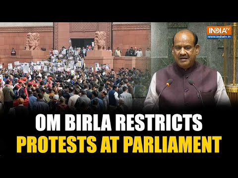 Parliament Scuffle: Om Birla restricts protests at Parliament gates after massive scuffle