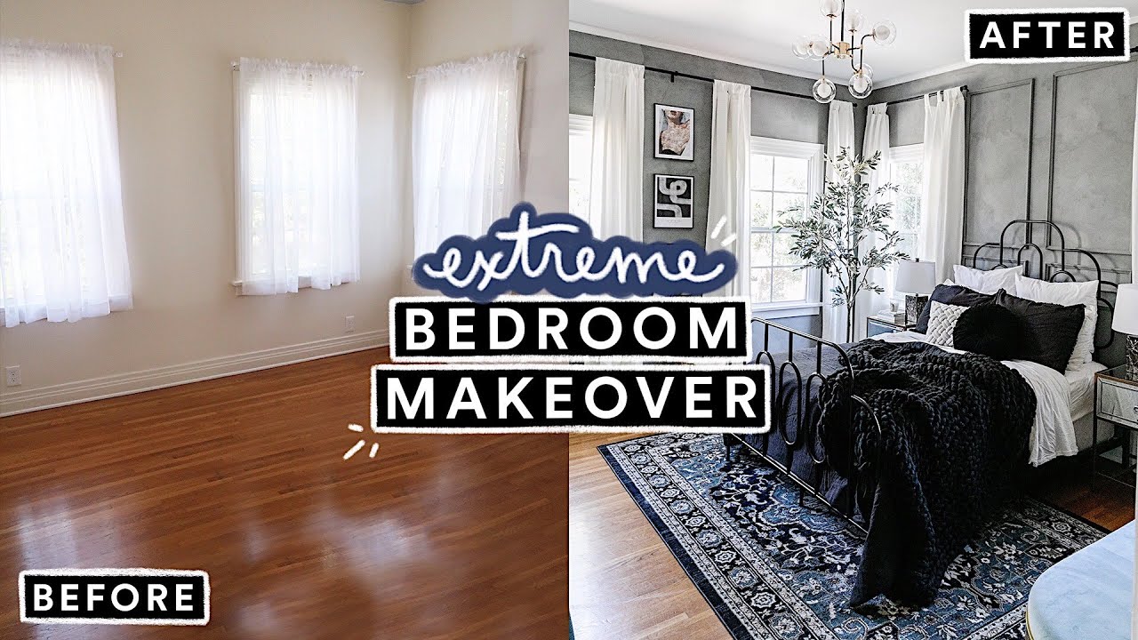 Extreme bedroom makeover (from start to finish) - moody french room transformation! (part 2) Lone Fox