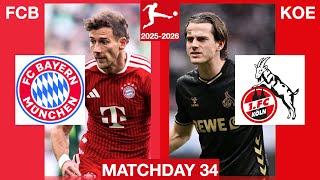 🔴 LIVE: FC BAYERN MÜNCHEN VS 1. FC KÖLN - BUNDESLIGA 2025/2026