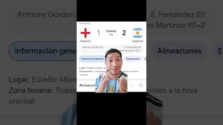 Inglaterra Eliminado por argentina en la semifinal