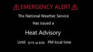 Heat Advisory 9/17/2026