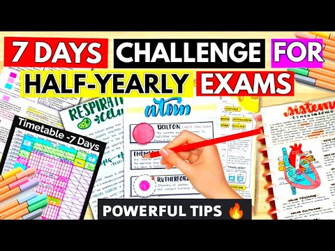 Hack Your Exams to Score Highest Marks in Just 7 DAYS🔥| A CHALLENGE,Routine and Study Hacks #tips