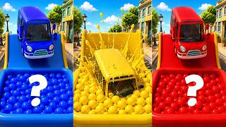 Wheels On The Bus - Learn Colors with SURPRISE EGGS 2 + Johny Johny Yes Papa - Kids Songs