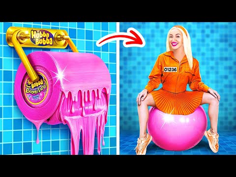 ¡Desafío de Gummy vs Comida Real! Comiendo Dulces por 24 Horas por 123 GO!