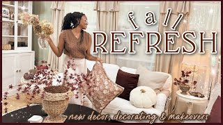 decorating my house for FALL 🍂| Living Room MAKEOVER + Dining Room & Entryway REFRESH| *cozy decor*