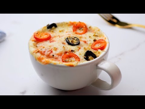1 Minute Mug Pizza In Microwave