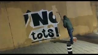 Borran un mural secesionista en Reus