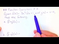 Operations with Functions and Expressions