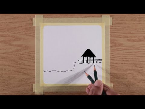 Easy Drawing for Beginnings / Beautiful Golden Hour Scenery with Oil Pastels / Step by Step