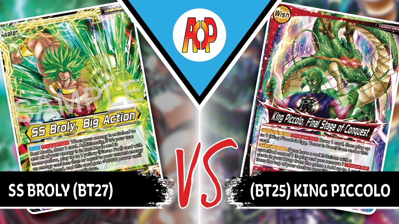 SS Broly (Y) vs King Piccolo (R) | Gameplay | DBS TCG