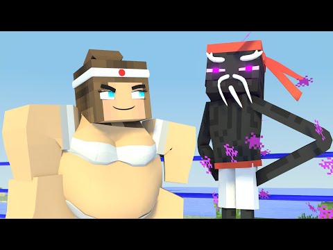 The minecraft life of Alex and Steve : Alex vs Enderman  - Minecraft animation