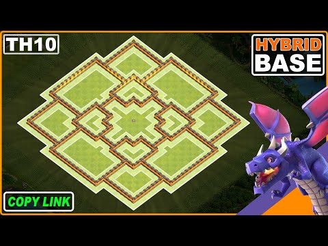 NEW! TH10 HYBRID/TROPHY Base 2024 - Clash of Clans