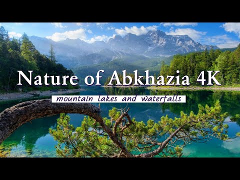 Nature of Abkhazia 4K is a Picturesque Relaxing movie with Soothing music / canyon waterfall lake
