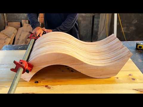 The Curvaceous Wood Wonder Furniture | Woodworking Wonder Mosaic Maestro, Curved Corner Coffee Table