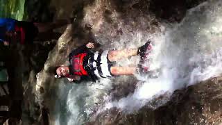 My slide at Kawasan Falls, Cebu