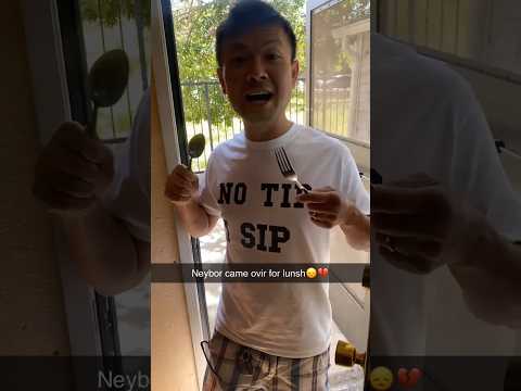 Neighbor Came Over!?!🍽️ #shorts