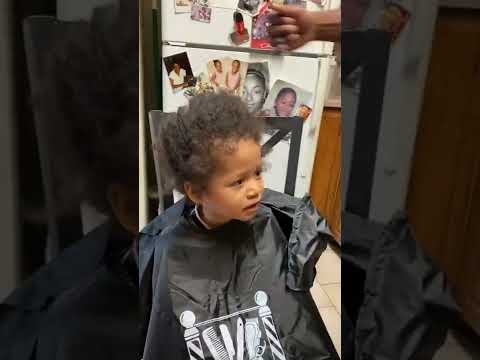 My son’s first haircut (GONE WRONG) #barber #tiktok #shorts #haircut #funny