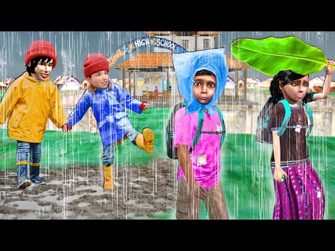 Heavy Rain Floods Garib Vs Amir Ka School Life Hindi Kahaniya Hindi Stories New Hindi Moral Stories