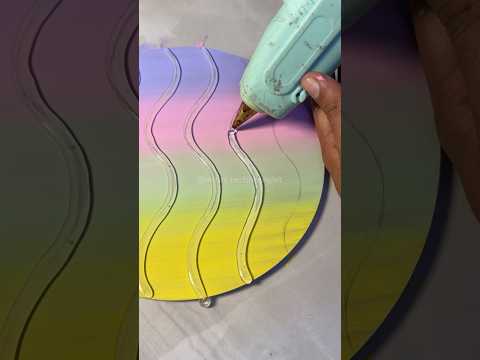 Painting idea with hotglue gun!✨🔫 #art #artideas #gluegunart #paintingideas #satisfying #shorts