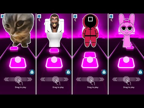 Dubidubidu vs Skibidi Toilet vs Pink Soldier vs Sprunki - Music Ballz Hop