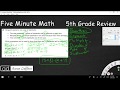 5th Grade Math Concepts Review