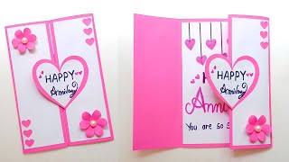 Easy & Beautiful Anniversary Card Making • how to make anniversary card • diy anniversary card 2025