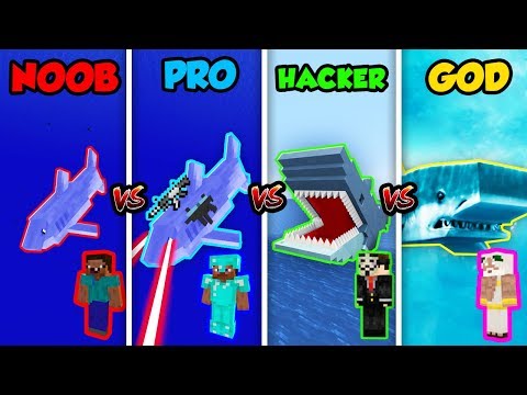 Minecraft NOOB vs. PRO vs. HACKER vs. GOD: SHARK in Minecraft! (Animation)