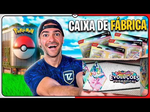 CAIXA da FÁBRICA de CARTAS POKÉMON EVOLUÇÕES PRISMÁTICAS