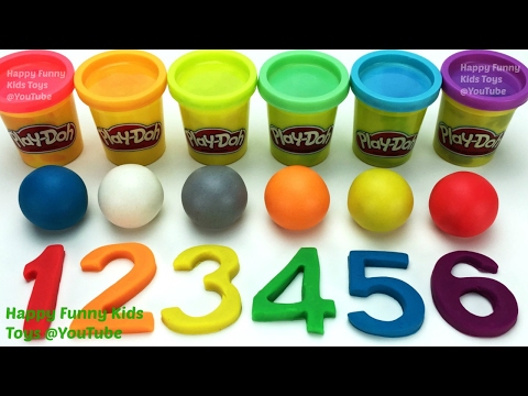 Learn Colors and Numbers with Play Doh Balls PJ Masks Molds Fun & Creative for Kids & Preschools