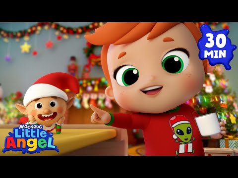 Spot The Christmas Elf Challenge! | Oh Christmas Tree | Christmas Songs for Kids | Little Angel |