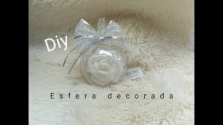 Diy. Esfera decorada con rosas