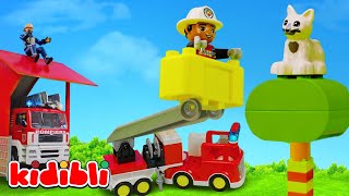 🚒 Camion de Pompiers en Action : Jouets en Mission Sauvetage 🔥 Jouet Educatif pour Enfants | Kidibli