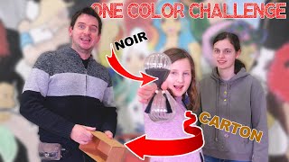 ONE COLOR CHALLENGE Noir VS Blanc / Carton (On Construit une Cabane d'une Seule Couleur Compilation)