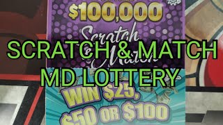 SCRATCH & MATCH 👀 MARYLAND LOTTERY 👻#subscribe #sub #lottery