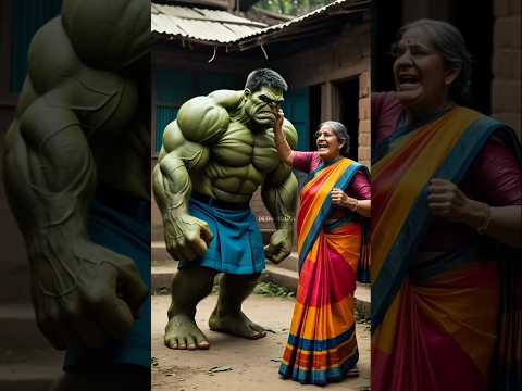 হাল্ককে শাড়ি পড়াতে চাইল মা! 🤣 (স্কুল ফাঁকির শাস্তি) #shorts