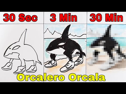 Drawing ORCALERO ORCALA in 30 Sec 3 Min 30 Min - Italian Brainrot | CunsArt