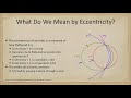 Characteristics of Orbits and Eccentricity