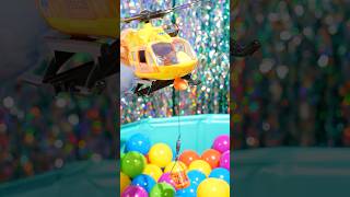The T-Rex 🦖FELL IN THE BALL PIT🔴🔵🟡! Blippi Helicopter Rescue Mission🚁! #shorts