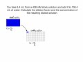 Dilution Factors and Concentration Calculations
