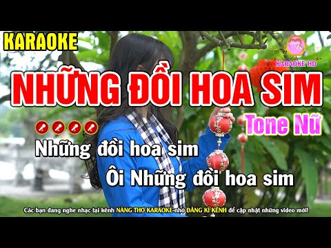 Những Đồi Hoa Sim Karaoke Nhạc Sống Tone Nữ – Nàng Thơ Karaoke