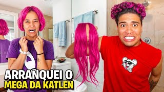 DESTRUÍ O MEGA CABELO DA KATLEN! * ficou careca ?